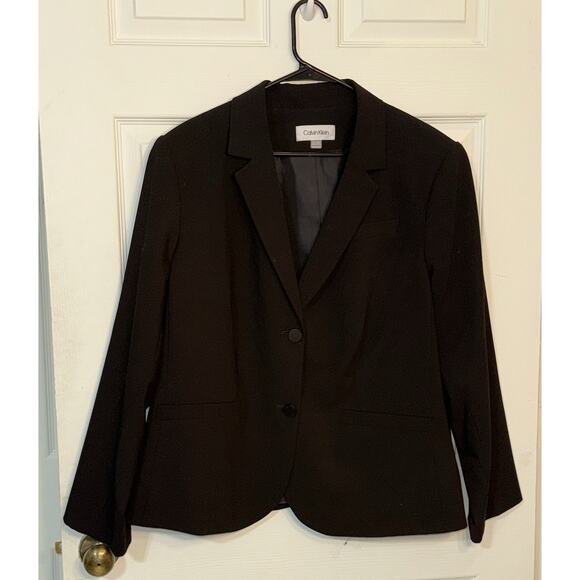 Calvin Klein Plus Size 20W Stretch Black Blazer Women's Jacket Suit Separate - Picture 1 of 5